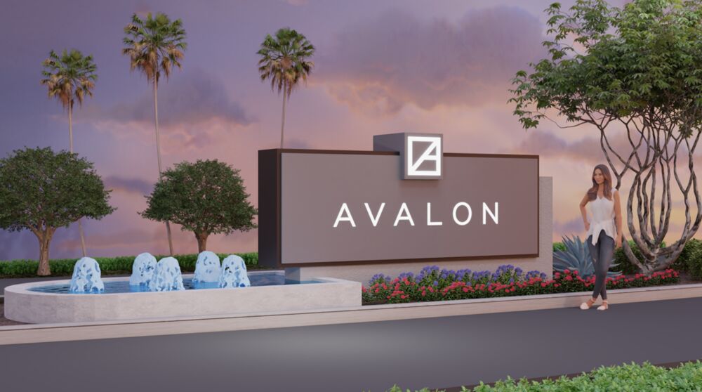 Avalon monument sign rendering by SignJive