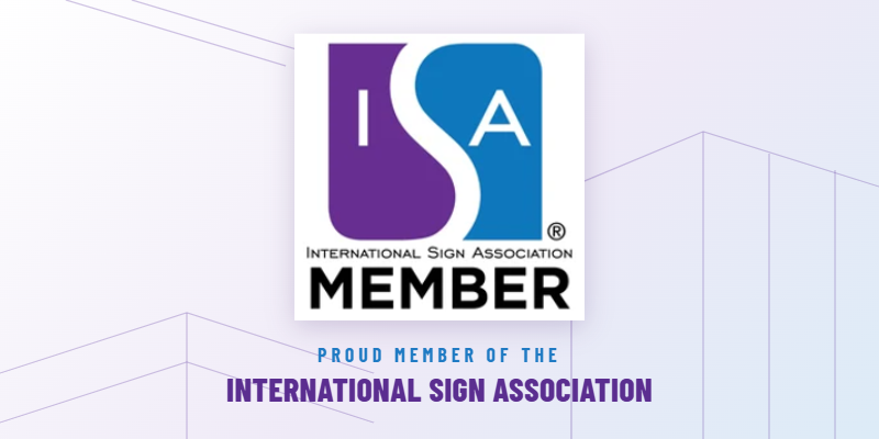 Proud member of the International Sign Association